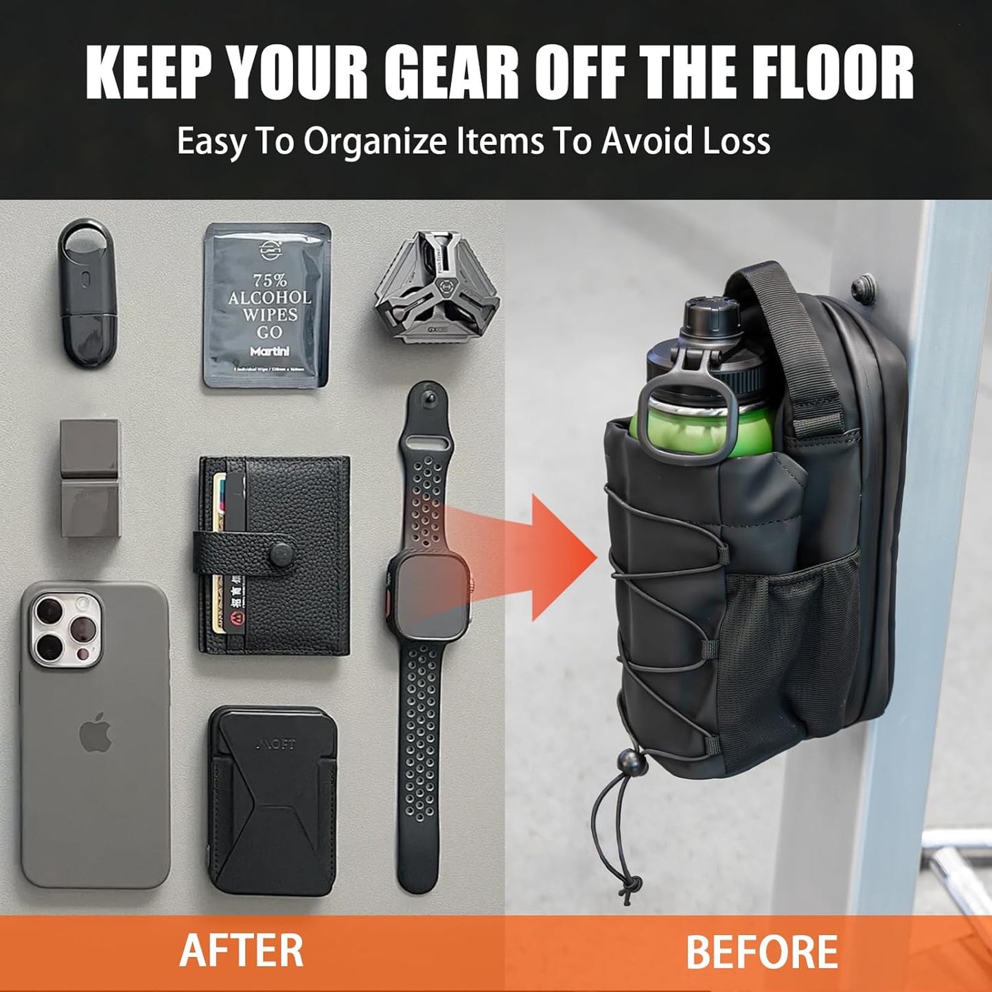 Fitness Magnetic Black Kettle Bag Crossbody Bag